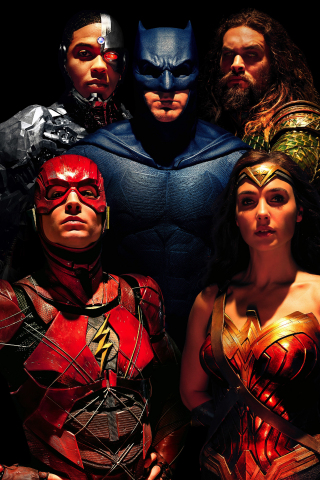 Justice league, team, batman, wonder woman, flash, movie, 2017, 240x320 wallpaper