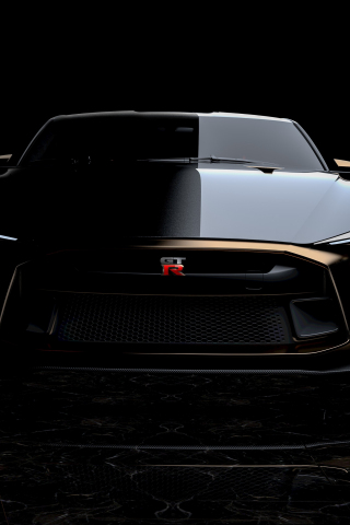 Nissan GT-R50 Italdesign, concept car, dark, 240x320 wallpaper