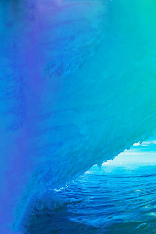 Waves, colorful, blue-green, abstract, 240x320 wallpaper