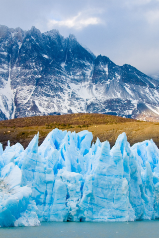 Chile, Patagonia, glacier, nature, 240x320 wallpaper