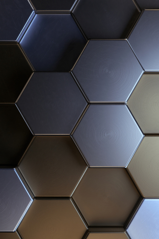 Metal surface, polygon shapes, texture, 240x320 wallpaper