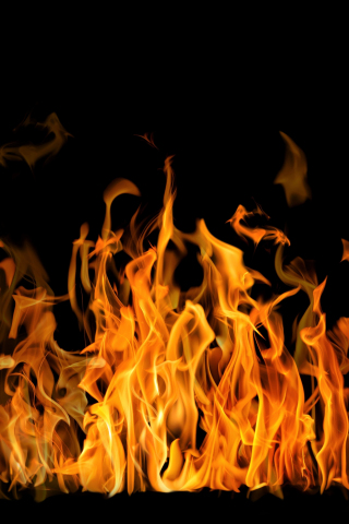 Fire, flames, dark, 240x320 wallpaper