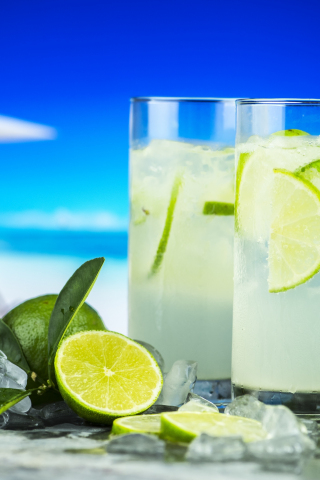 Lemonade, drink, lemon, holiday, summer, 240x320 wallpaper