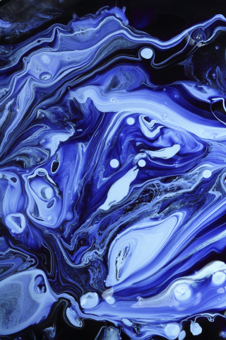 Blue paint, liquids, texture, stains, 240x320 wallpaper