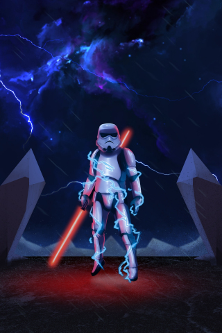 Stormtrooper, star wars, 2020 art, 240x320 wallpaper