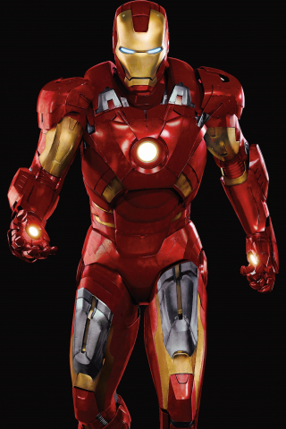 Iron man, marvel comics, minimal, 2019, 240x320 wallpaper
