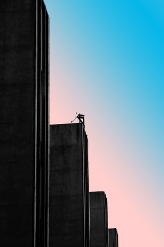 Buildings' edge, gradient, sky, 240x320 wallpaper