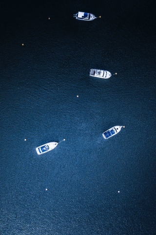 Aerial shot, cruise ships, sea, 240x320 wallpaper