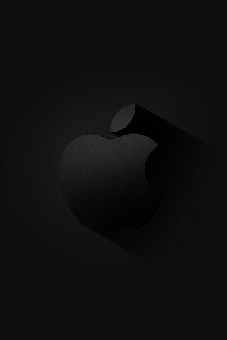 Apple logo, dark, 240x320 wallpaper