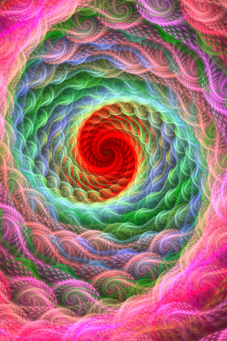 Spiral pattern, bright, colorful, 240x320 wallpaper