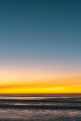 Blur, sunset, beach, sea, sky, 240x320 wallpaper