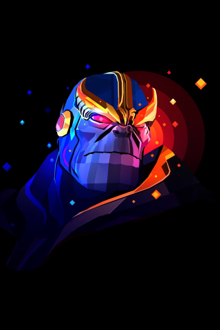 Thanos, super villain, minimal, artwork, 240x320 wallpaper