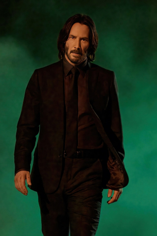 Keanu Reeves in John Wick Chapter 4, walk, movie, 2023, 240x320 wallpaper