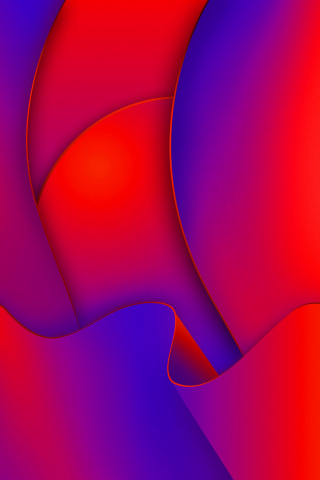 Red shape, wavy lines, pink-red, 240x320 wallpaper