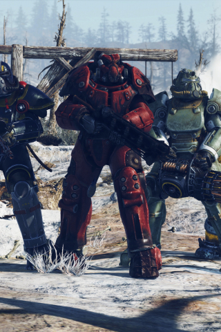 Fallout 76, armour suits, E3 2018, 240x320 wallpaper