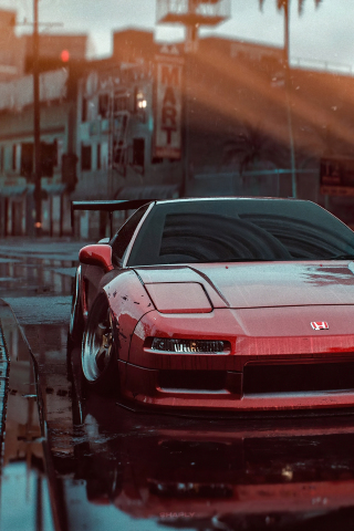 Red Honda NSX, Need for Speed, video game, 240x320 wallpaper