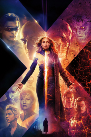 X-men: Dark Phoenix, 2019 movie, poster, 240x320 wallpaper