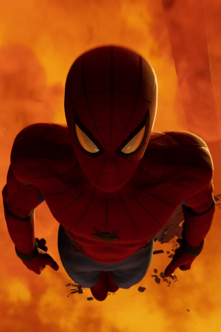 Download 240x320 Wallpaper Video Game Spider Man Ps4 Dive