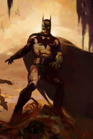 Batman, Hero of Gotham, art, 240x320 wallpaper