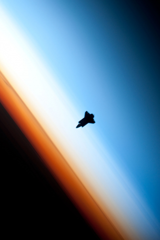 NASA space shuttle, space, minimal, 240x320 wallpaper