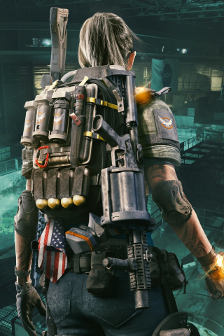 Tom Clancy's The Division 2, girl soldier, 2019, 240x320 wallpaper
