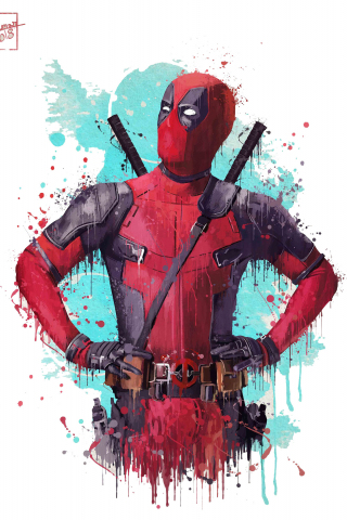 Deadpool 2, 2018 movie, fan artwork, 240x320 wallpaper