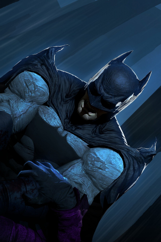 Joker vs batman, dc comics, artwork, 240x320 wallpaper