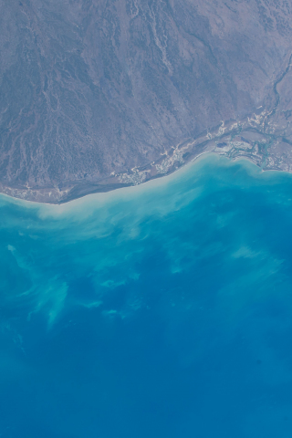 Coast, landscape, blue sea, nature, aerial view, 240x320 wallpaper