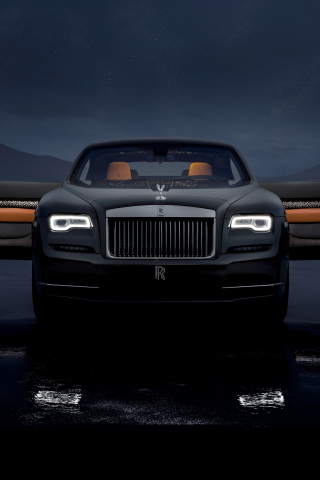 Dark car, Rolls-Royce Wraith, luminary collection, 2018, 240x320 wallpaper