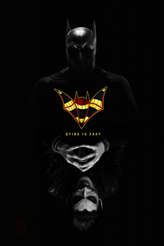 Face-off, batman and joker, dark, 240x320 wallpaper