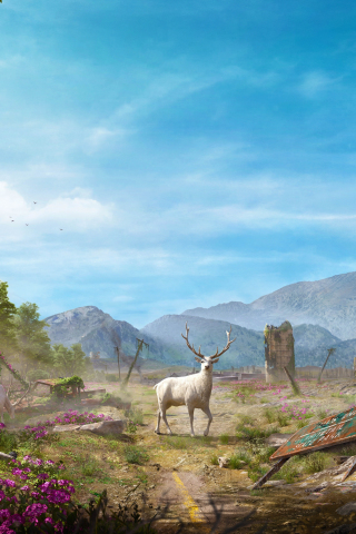 Landscape, deer, video game, Far Cry New Dawn, 240x320 wallpaper