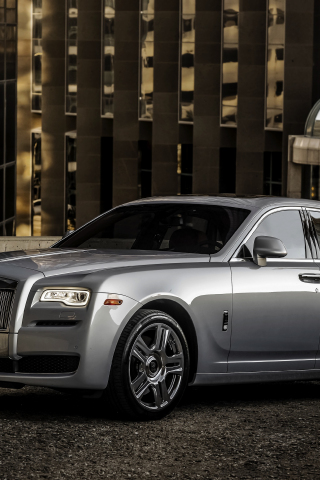 Rolls-Royce Ghost, luxurious car, front, 240x320 wallpaper