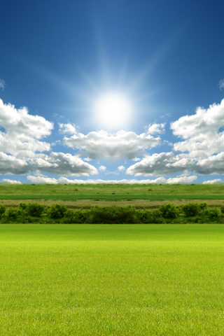 Clouds, beautiful scenery, sunny day, landscape, 240x320 wallpaper