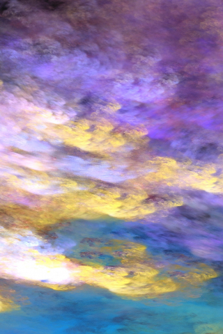 Clouds, colorful, purple yellow, art, 240x320 wallpaper