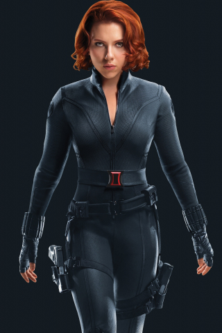 Dark, black widow, Scarlett Johansson, Marvel Comics, 240x320 wallpaper