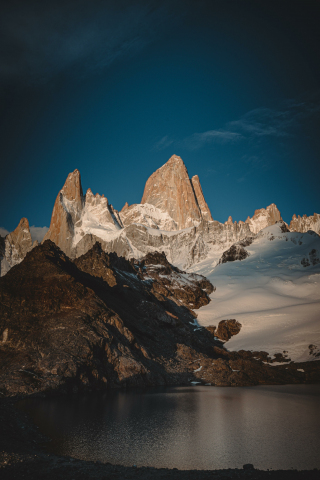 Nature, mountains, glacier, Fitz Roy, Argentina, 240x320 wallpaper