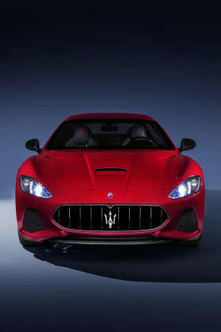 Maserati GranTurismo, sports car, front view, 240x320 wallpaper