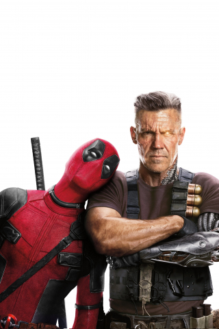Deadpool 2, deadpool and cable, movie, 2018, 240x320 wallpaper