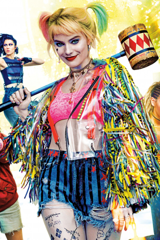 Harley Quinn, Birds of Prey, movie, 2020, 240x320 wallpaper