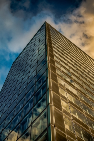 Modern architecture, building, clouds, sky, tower, 240x320 wallpaper