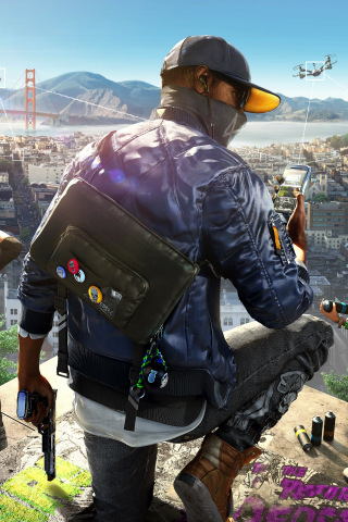 Watch dogs 2, video game, cityscape, 240x320 wallpaper