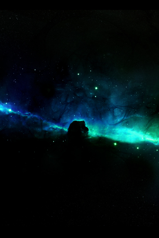 Horsehead, nebula, space, clouds, dark, 240x320 wallpaper