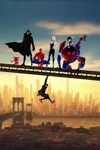 Movie, artwork, Spider-Man: Into the Spider-Verse, fan art, 240x320 wallpaper
