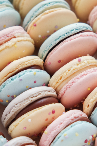 Colorful, sweets, macarons, 240x320 wallpaper