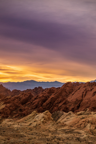 Rocky mountains, nature, sunset, 240x320 wallpaper