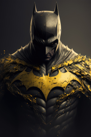 Batman, the golden suit, fan art, 240x320 wallpaper