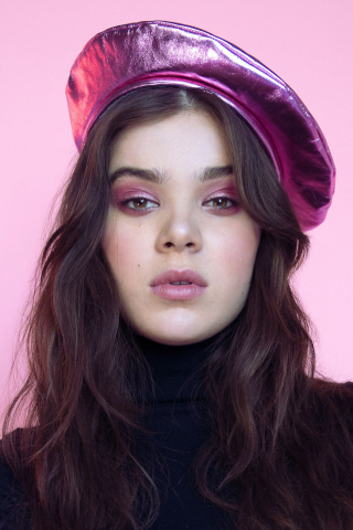 Hailee Steinfeld, pink cap, singer, 2018, 240x320 wallpaper