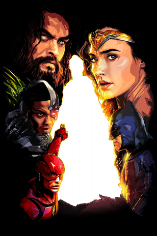 Justice league, 2017, movie, minimal, 240x320 wallpaper