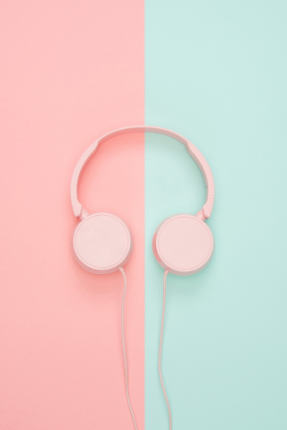 Headphones, music, minimal, 240x320 wallpaper