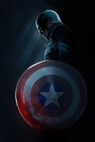Dark, Captain America, art, 2020, 240x320 wallpaper